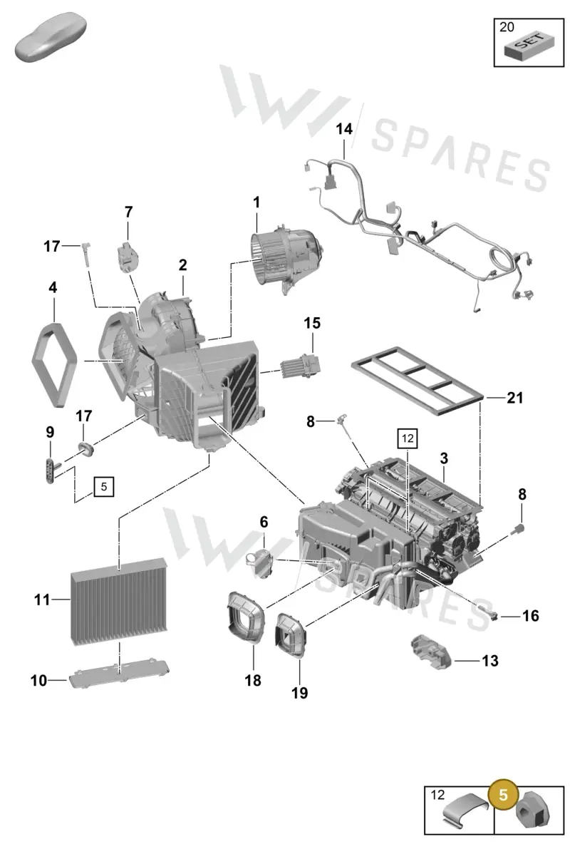 90037701809 — Porsche Boxster Spyder (2019-2020) diagram p55814000, position 5