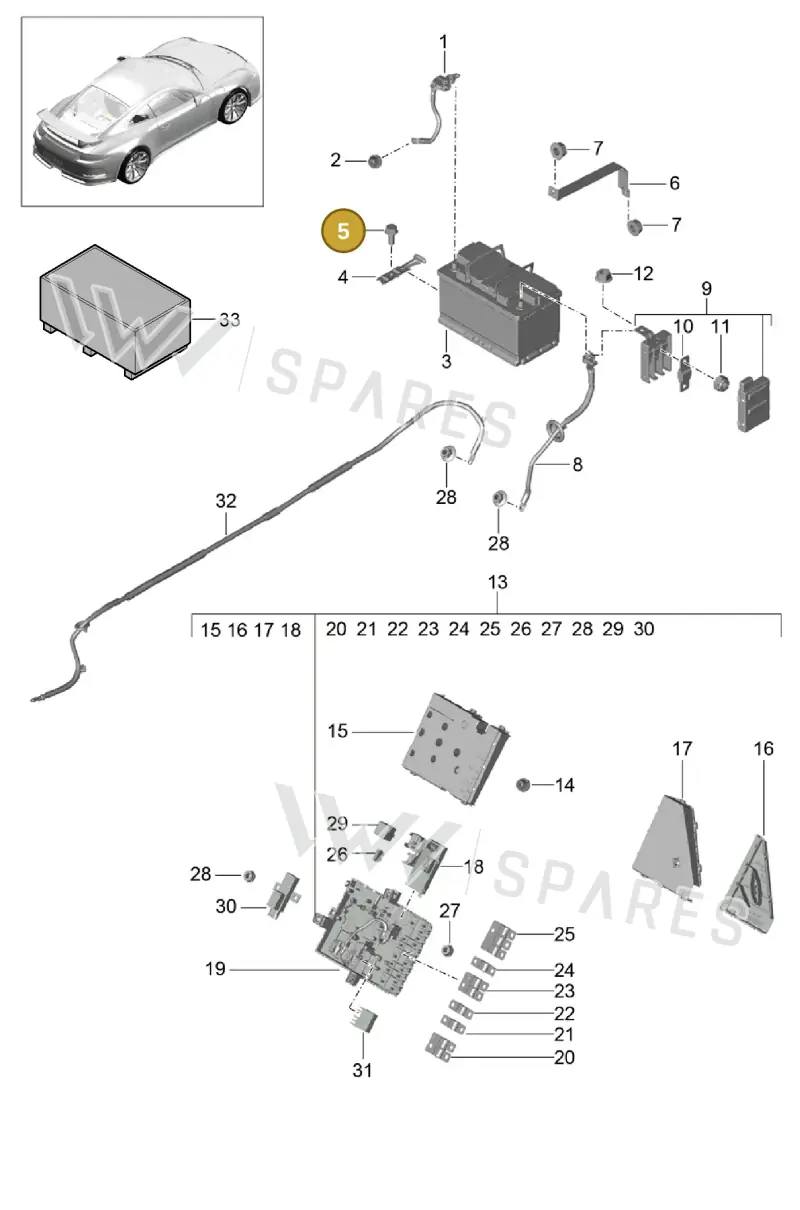 90037801701 — Porsche 911 (2013-2020) diagram p41902006, position 5