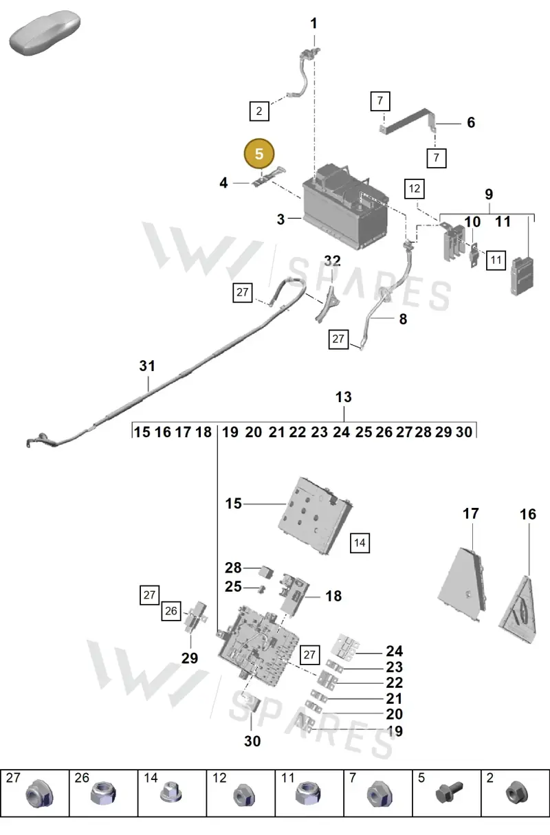 90037801701 — Porsche Boxster Spyder (2019-2020) diagram p55902060, position 5