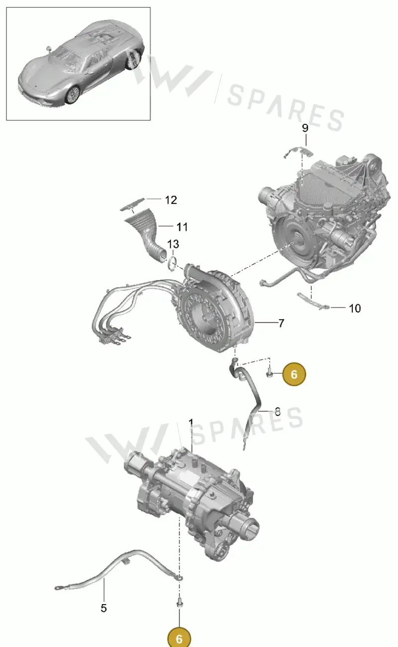 90037807401 — Porsche 918 Spyder (2014-2015) diagram p43901010, position 6
