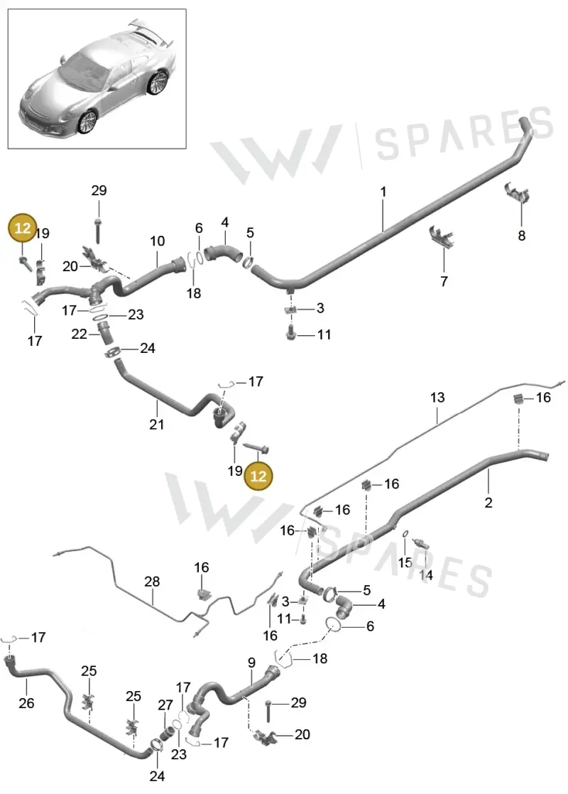 90037814101 — Porsche 911 (2013-2020) diagram p41105010, position 12