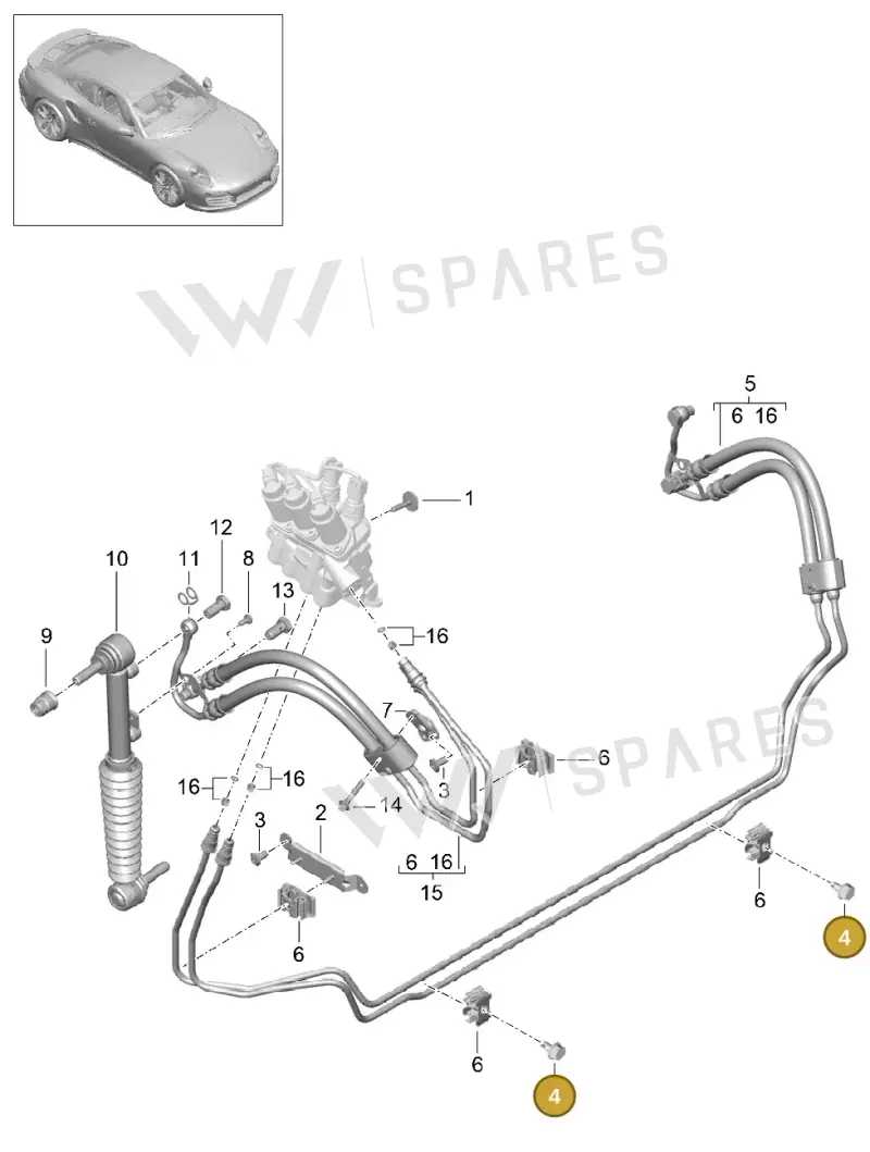 90037816901 — Porsche 911 (2013-2020) diagram p42402030, position 4