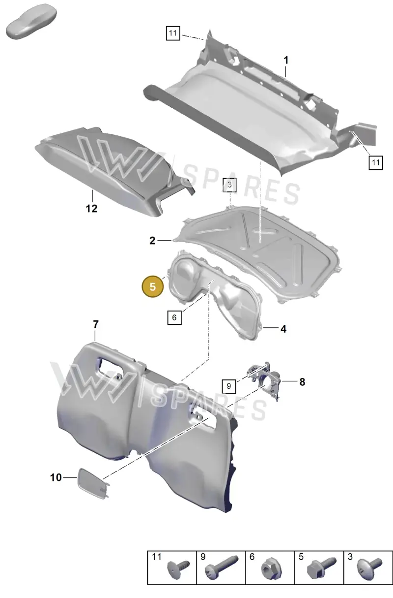 90037816901 — Porsche Boxster Spyder (2019-2020) diagram p54807250, position 5