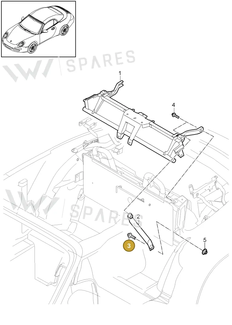 90037824901 — Porsche 911 Carrera (2008-2012) diagram p32807025, position 3