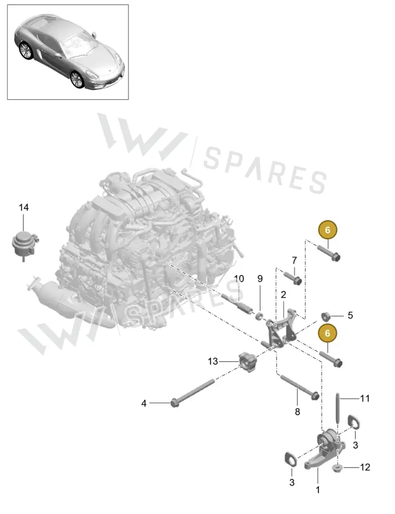 90037824901 — Porsche Cayman GT4 (2015-2016) diagram p45109000, position 6