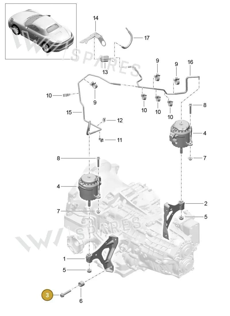 90037824901 — Porsche Boxster (2016-2019) diagram p48306000, position 3