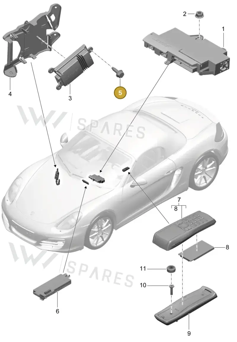 90037831701 — Porsche Boxster (2012-2016) diagram p39911010, position 5