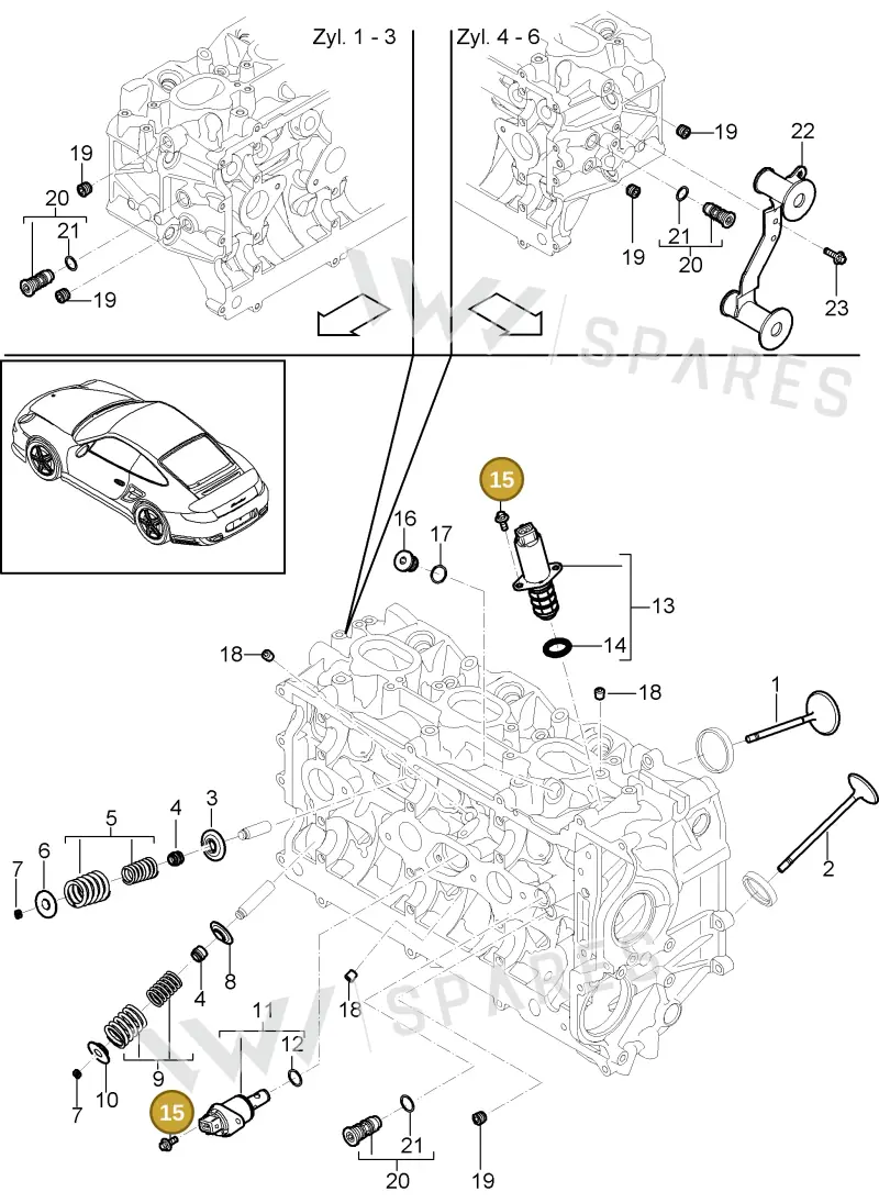 90038511201 — Porsche GT2 RS (2009-2012) diagram p36103005, position 15
