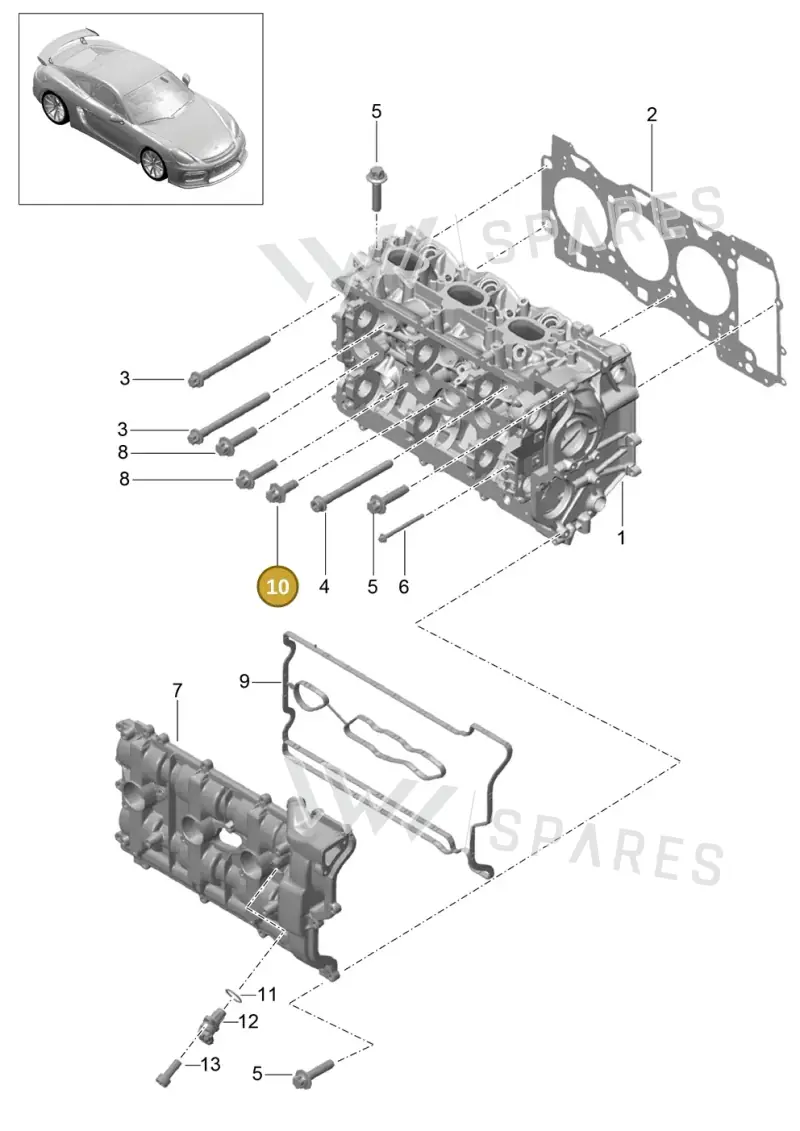 90038511201 — Porsche Cayman GT4 (2015-2016) diagram p45103000, position 10