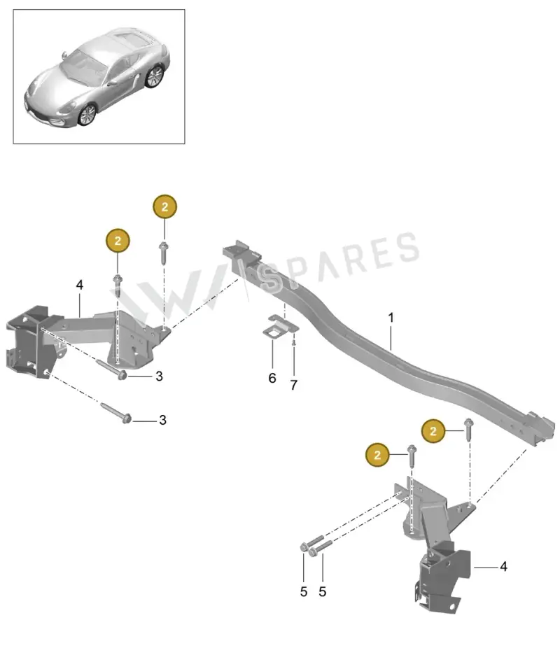 90038513301 — Porsche Cayman (2013-2016) diagram p40812005, position 2