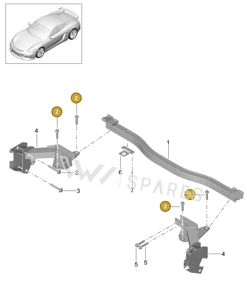 90038513301 — Porsche Cayman GT4 (2015-2016) diagram p45812005, position 2