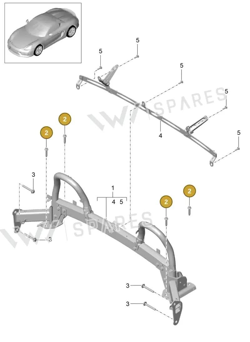 90038513301 — Porsche Boxster Spyder (2015-2016) diagram p46812005, position 2