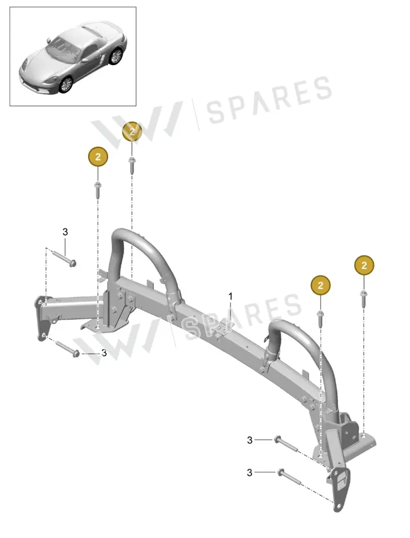 90038513301 — Porsche Boxster (2016-2019) diagram p48812005, position 2