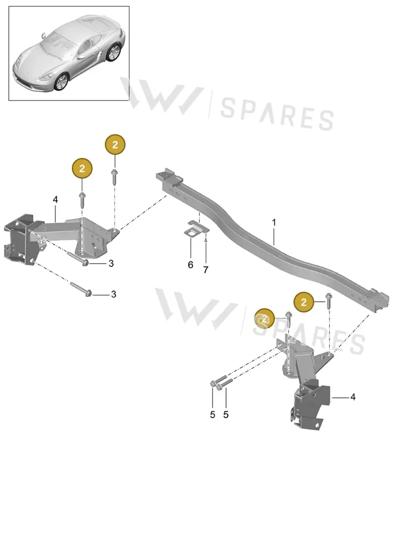 90038513301 — Porsche Cayman (2016-2019) diagram p50812005, position 2