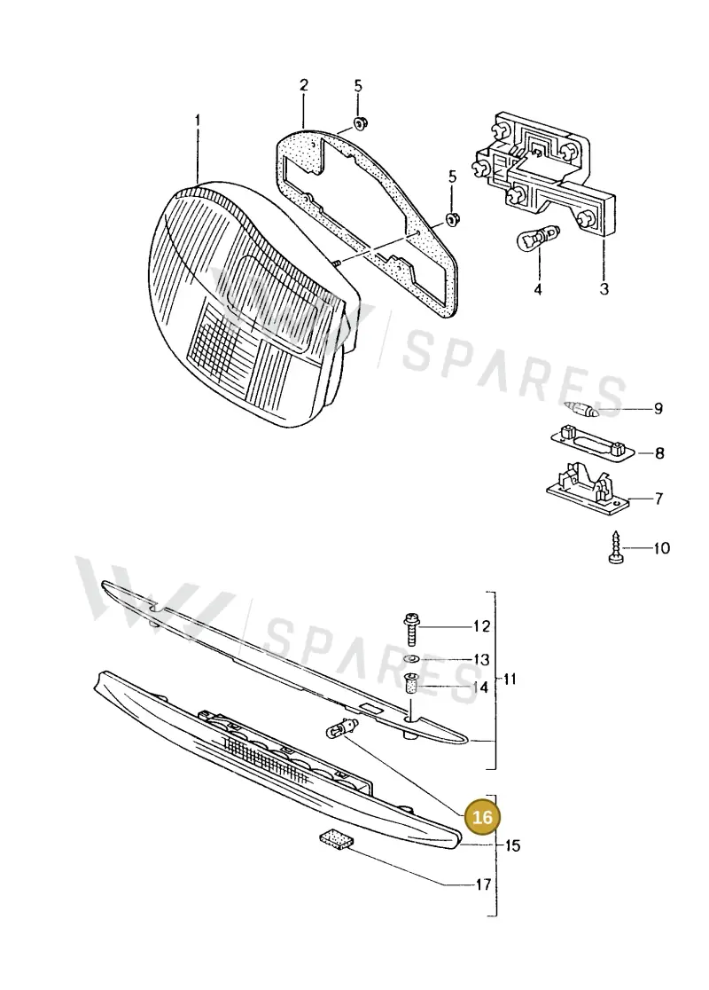 90063101990 — Porsche Boxster S (1996-2004) diagram p20905005, position 16