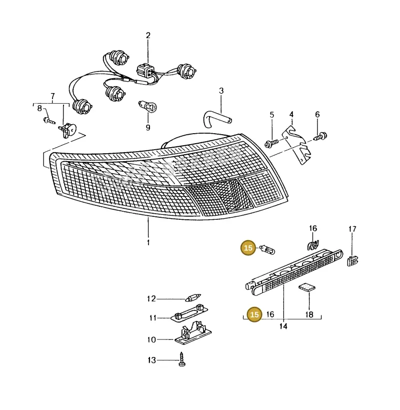 90063101990 — Porsche Carrera 4 Cabrio (1997-2005) diagram p21905005, position 15