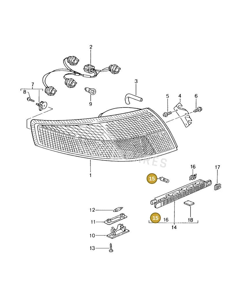90063101990 — Porsche GT3 RS (1998-2005) diagram p22905005, position 15