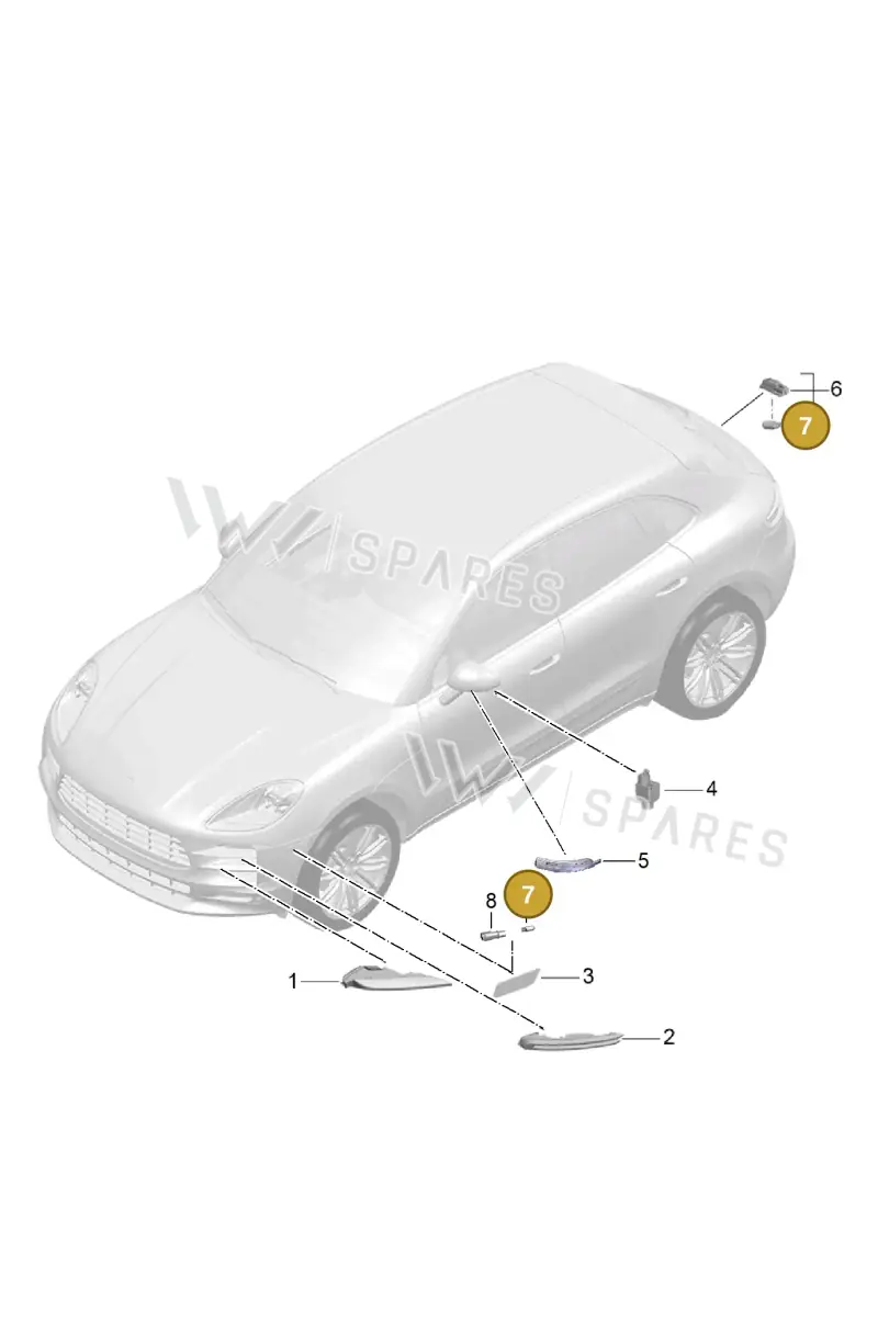 90063101990 — Porsche Macan (2018-2022) diagram p52905040, position 7