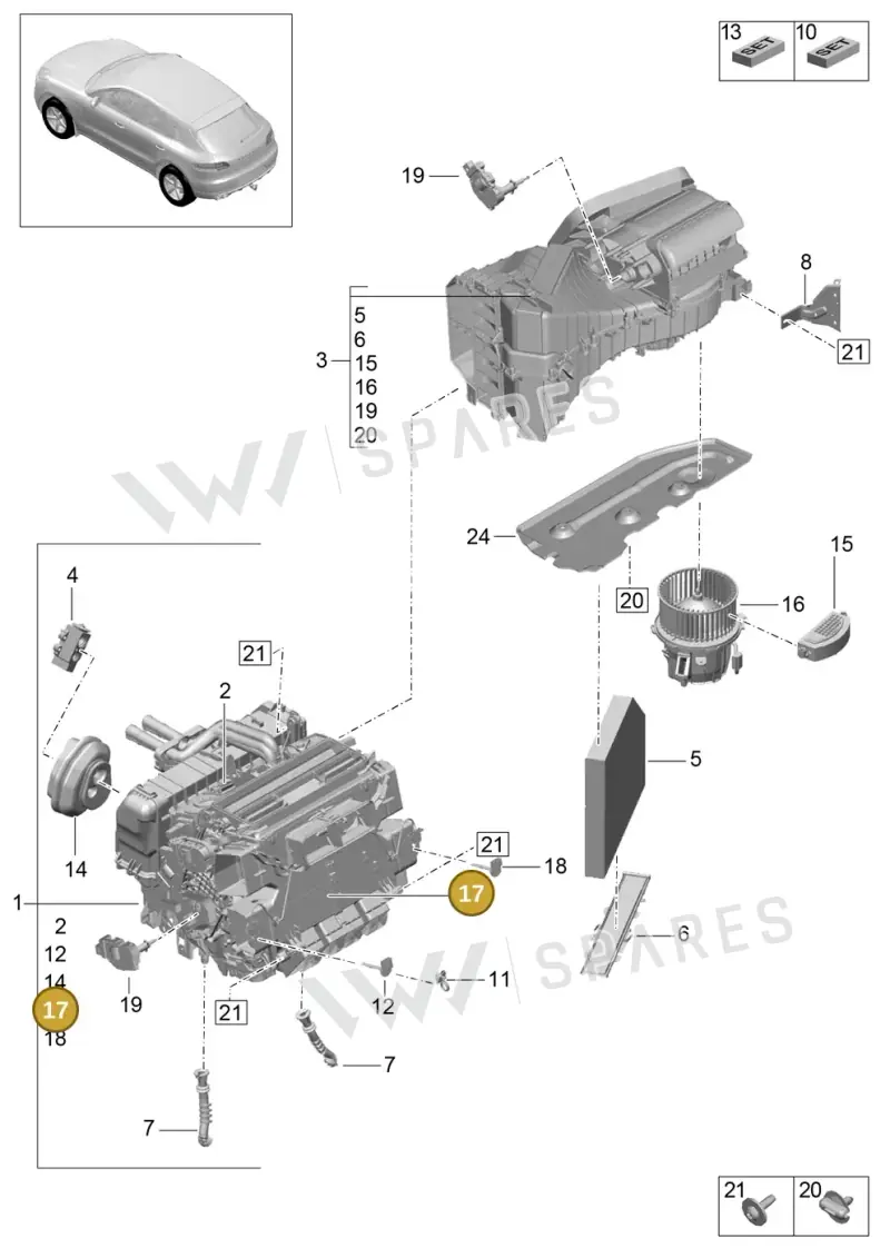 92857042300 — Porsche Macan (2013-2018) diagram p44813050, position 17