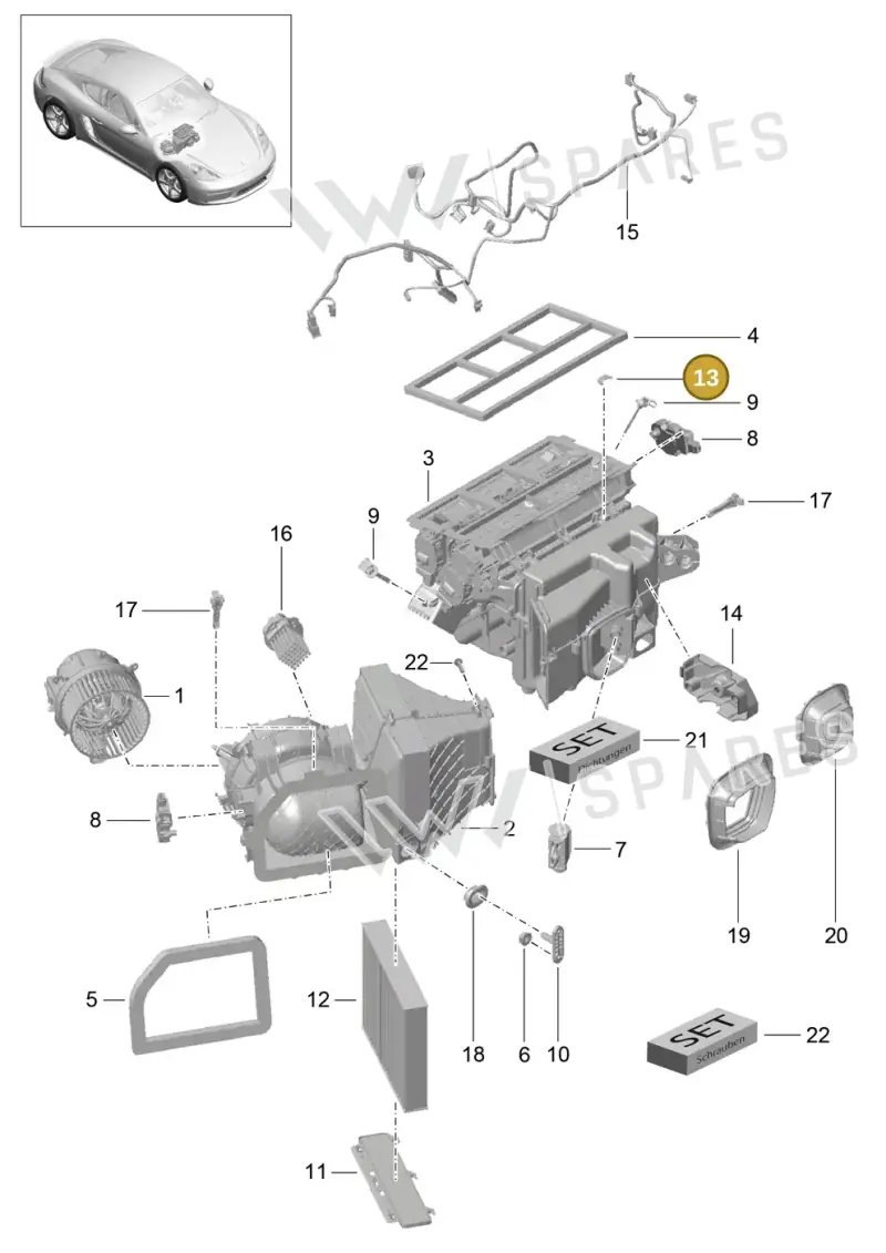 92857042300 — Porsche Cayman (2016-2019) diagram p50813010, position 13