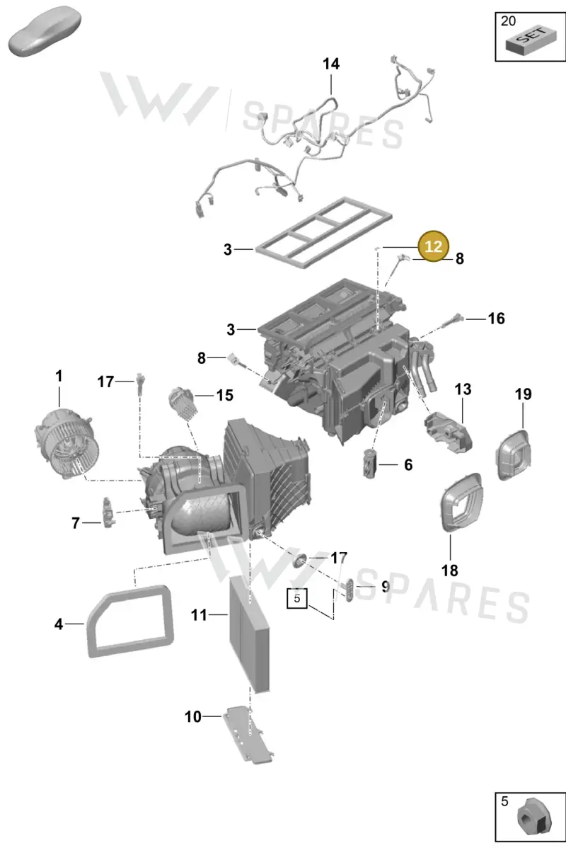 92857042300 — Porsche Cayman (2019-2022) diagram p55813100, position 12