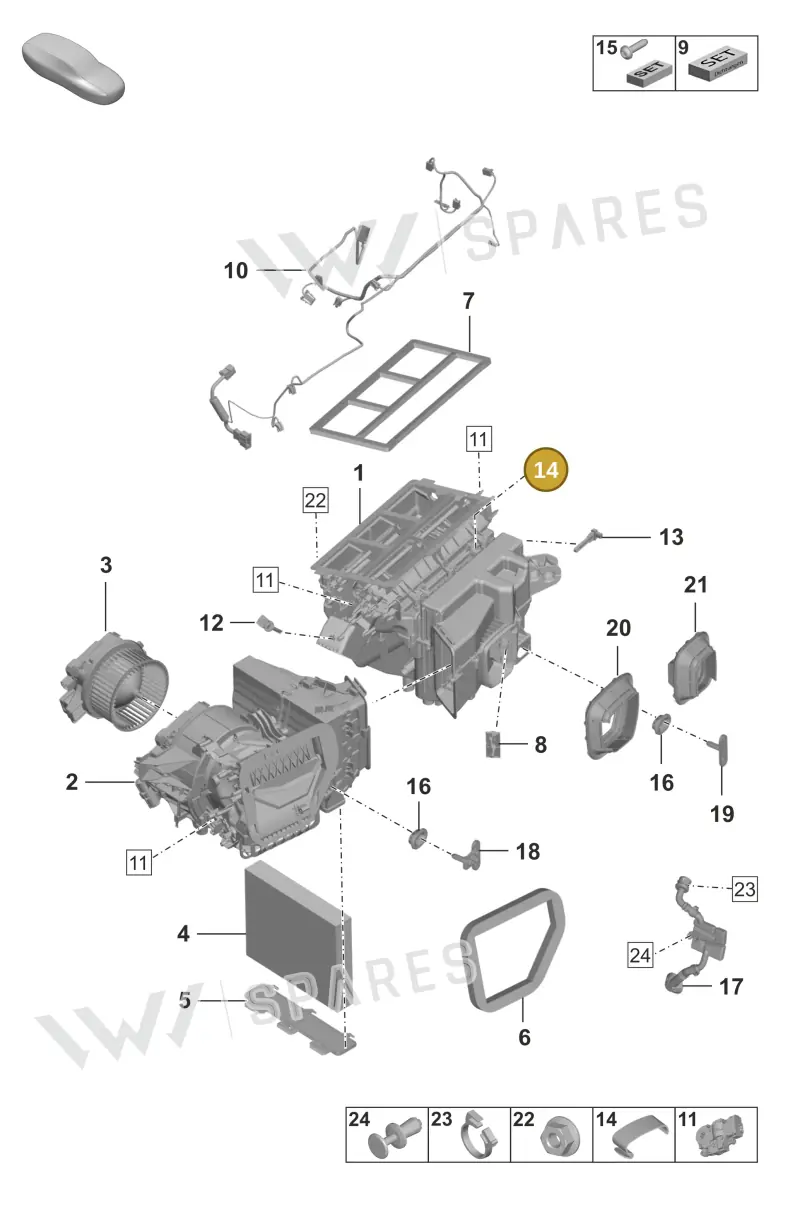 92857042300 — Porsche 911 (2024-2025) diagram p53814000, position 14