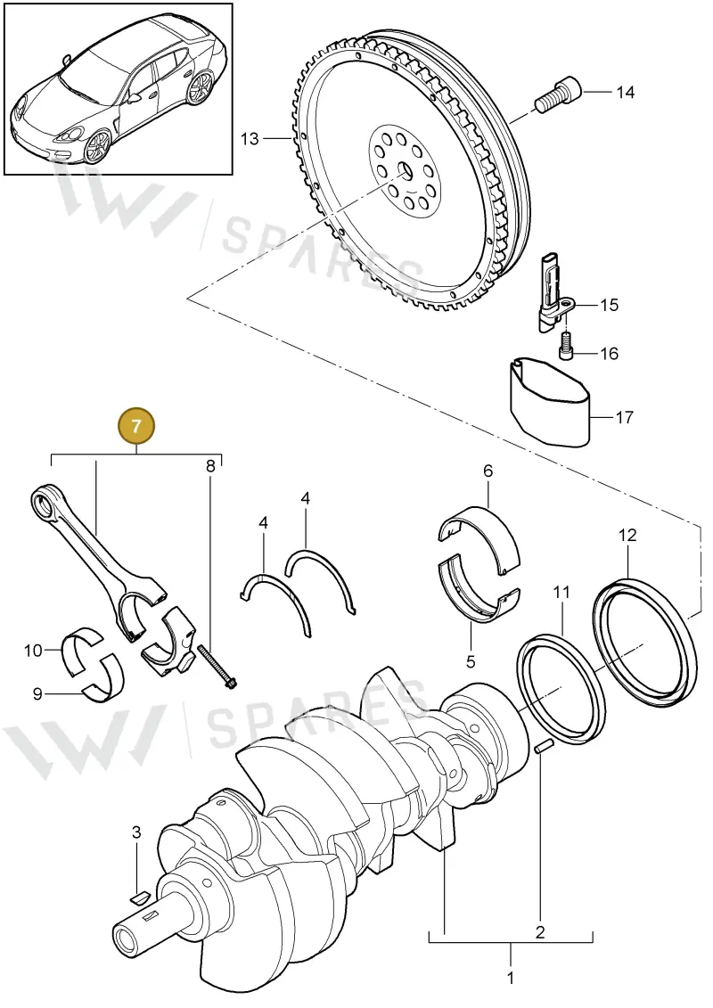 94610301930 — Porsche Panamera (2009-2016) diagram p35102012, position 7