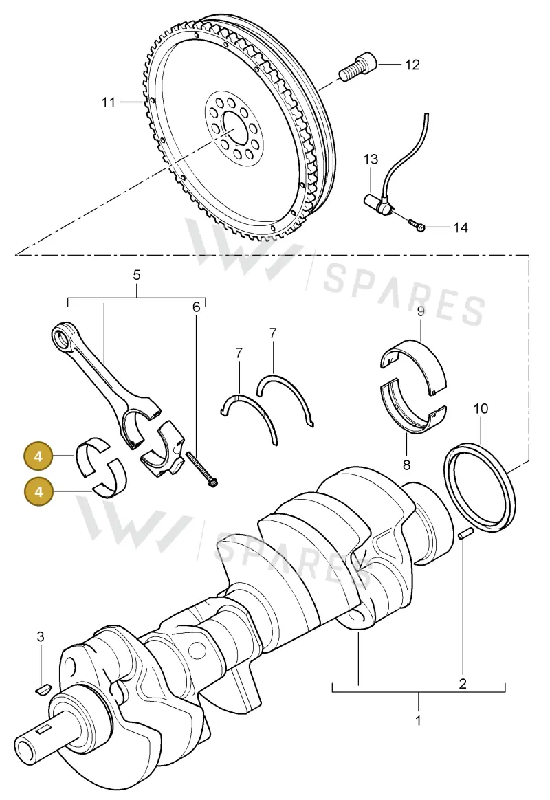 94610335402 — Porsche Cayenne (2007-2010) diagram p31102000, position 4