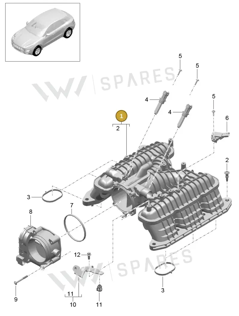 94611001664 — Porsche Macan (2013-2018) diagram p44107060, position 1