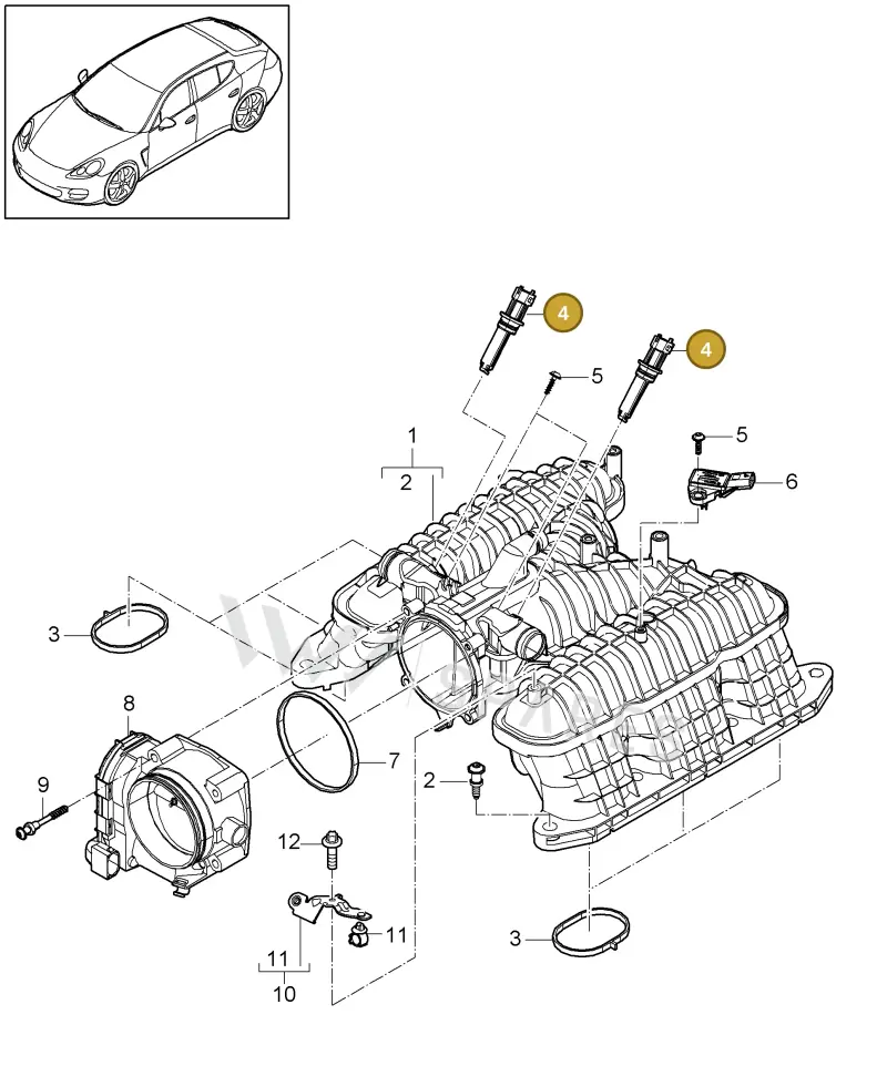 94660513900 — Porsche Panamera (2009-2016) diagram p35107052, position 4
