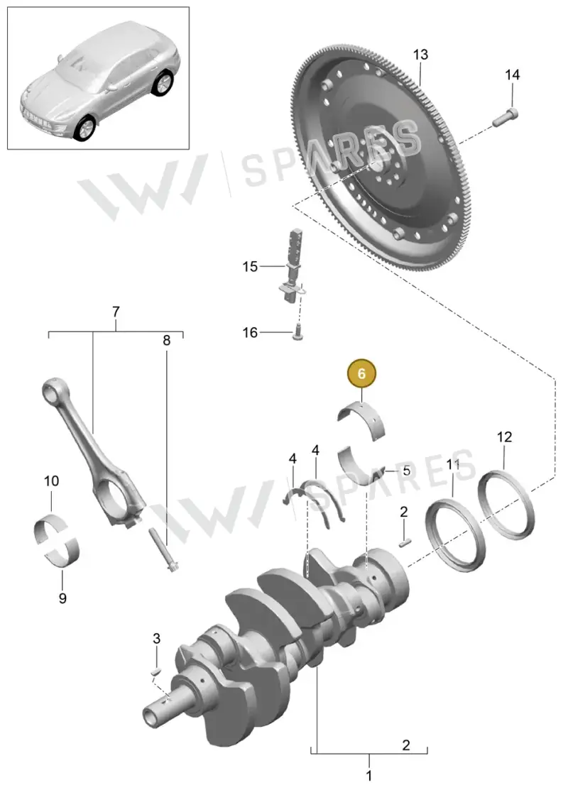 94810124211 — Porsche Macan GTS (2013-2018) diagram p44102000, position 6