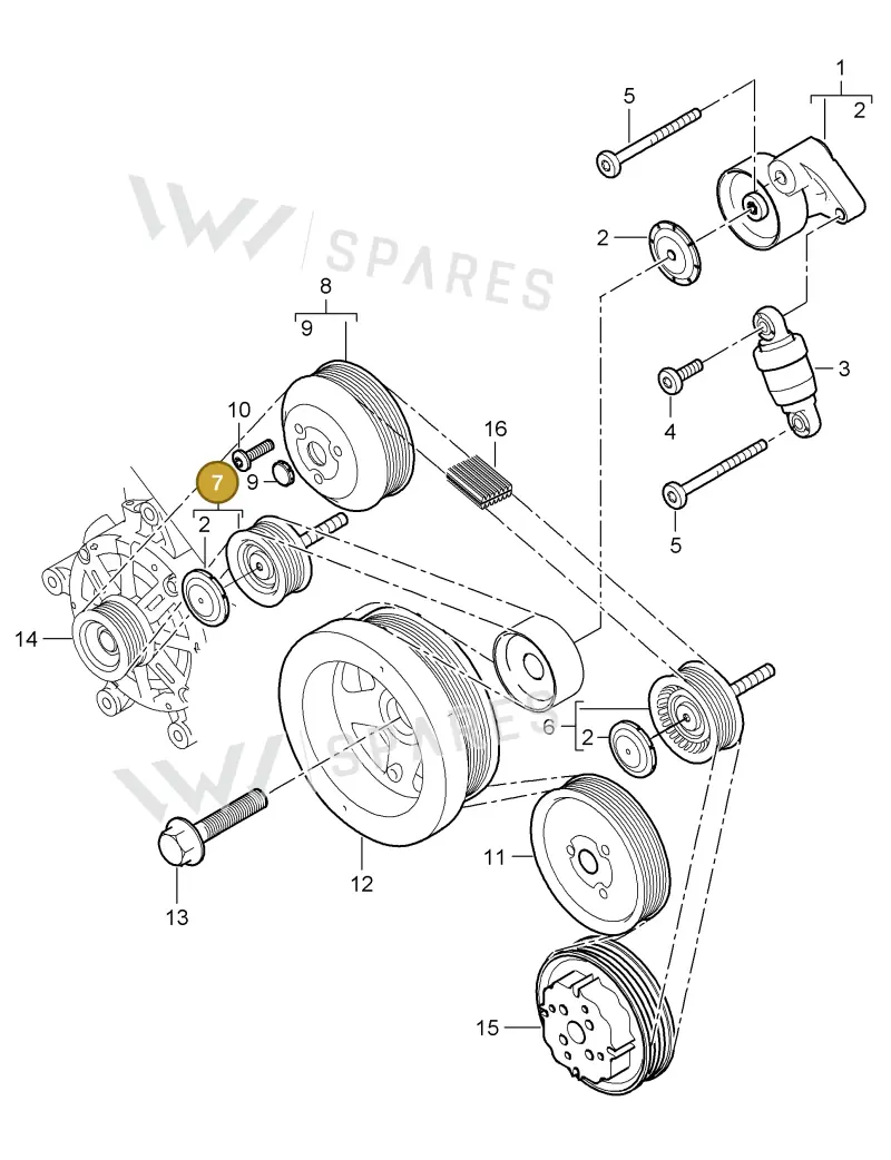 94810211821 — Porsche Cayenne (2007-2010) diagram p31102060, position 7