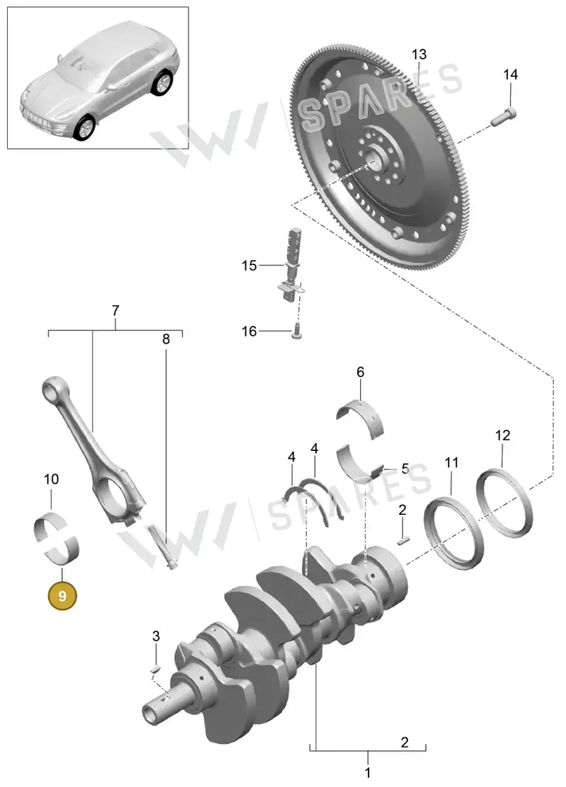 94810323027 — Porsche Macan GTS (2013-2018) diagram p44102000, position 9