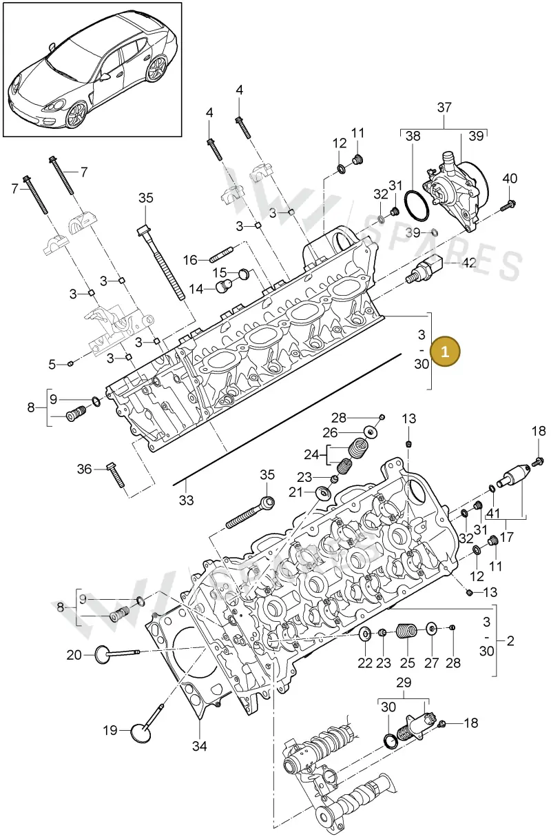 94810401526 — Porsche Panamera (2009-2016) diagram p35103000, position 1