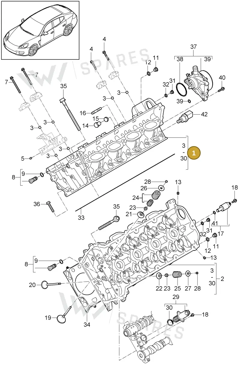 94810401530 — Porsche Panamera (2009-2016) diagram p35103000, position 1