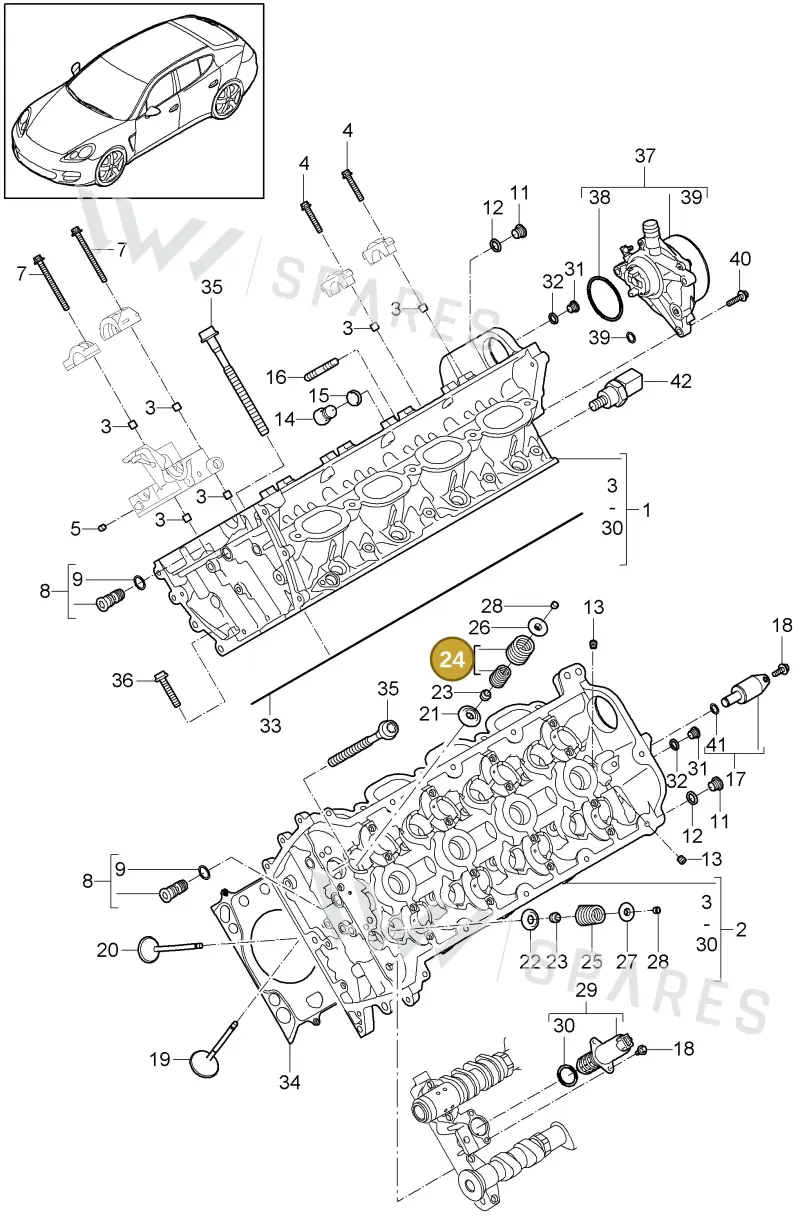94810509400 — Porsche Panamera (2009-2016) diagram p35103000, position 24