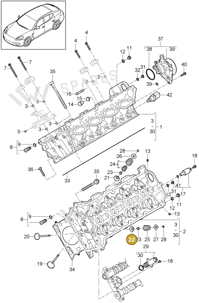 94810515301 — Porsche Panamera (2009-2016) diagram p35103000, position 22