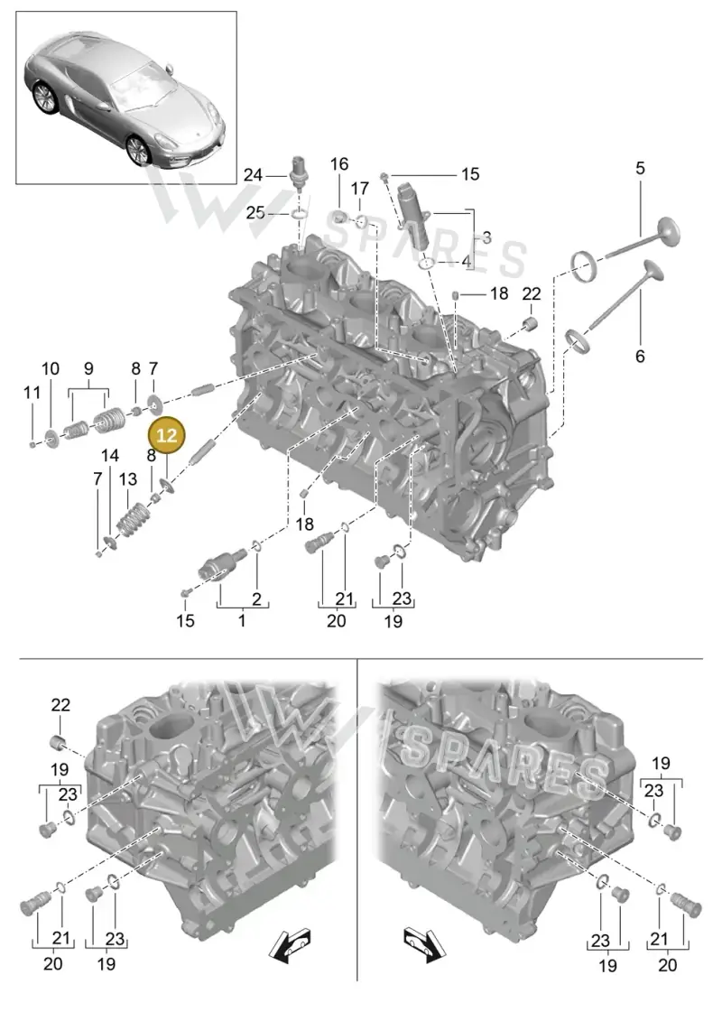 94810515301 — Porsche Cayman (2013-2016) diagram p40103005, position 12