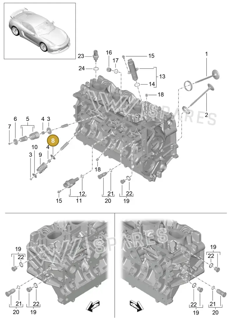 94810515301 — Porsche Cayman GT4 (2015-2016) diagram p45103005, position 8