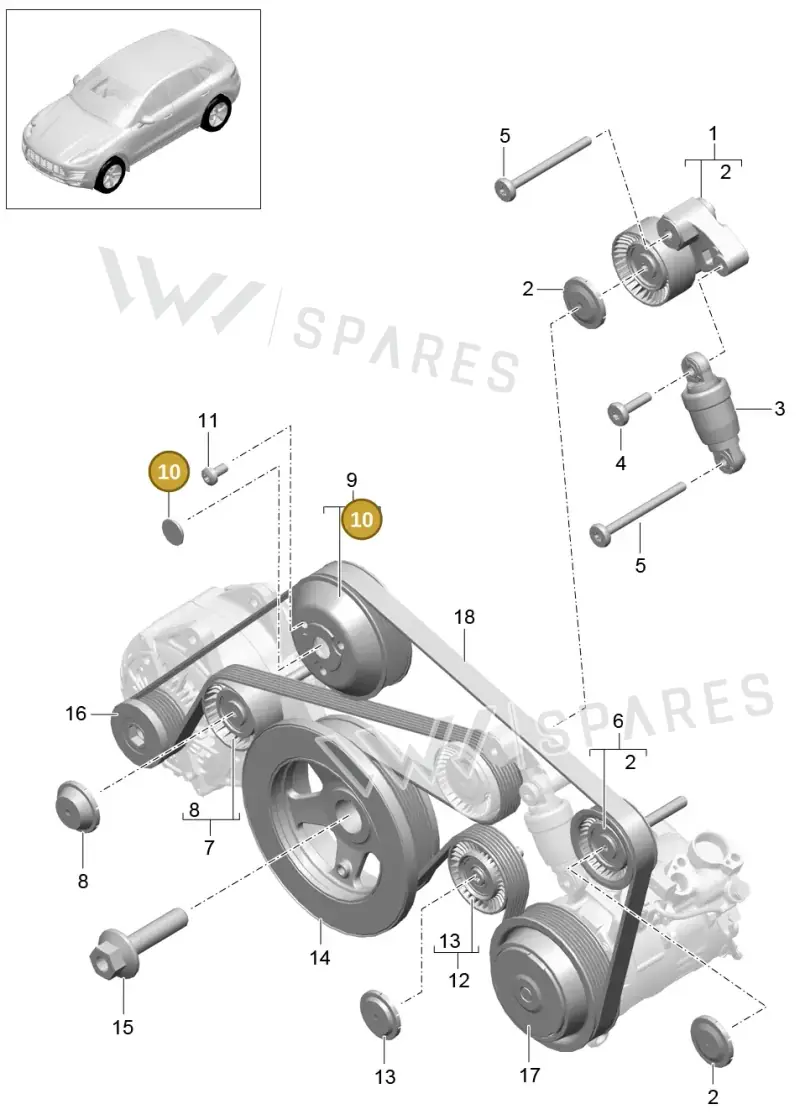 94810641900 — Porsche Macan (2013-2018) diagram p44102060, position 10