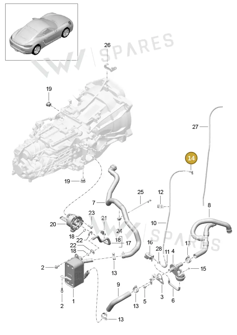94811012600 — Porsche Cayman (2016-) diagram p50302020, position 14