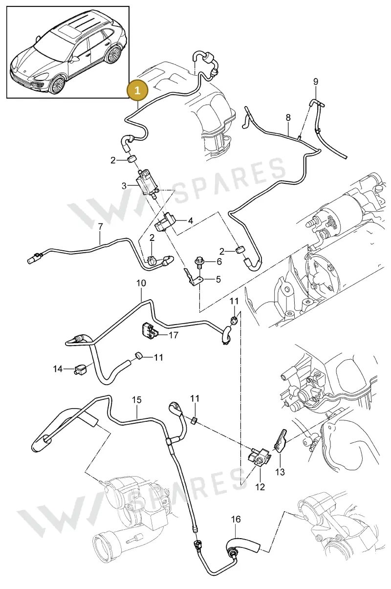 94811032453 — Porsche Cayenne (2010-2018) diagram p37107085, position 1