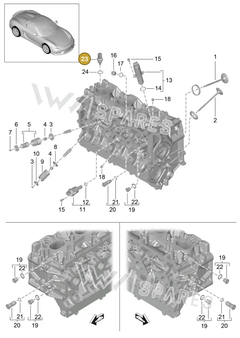 94860642001 — Porsche Boxster Spyder (2015-2016) diagram p46103005, position 23