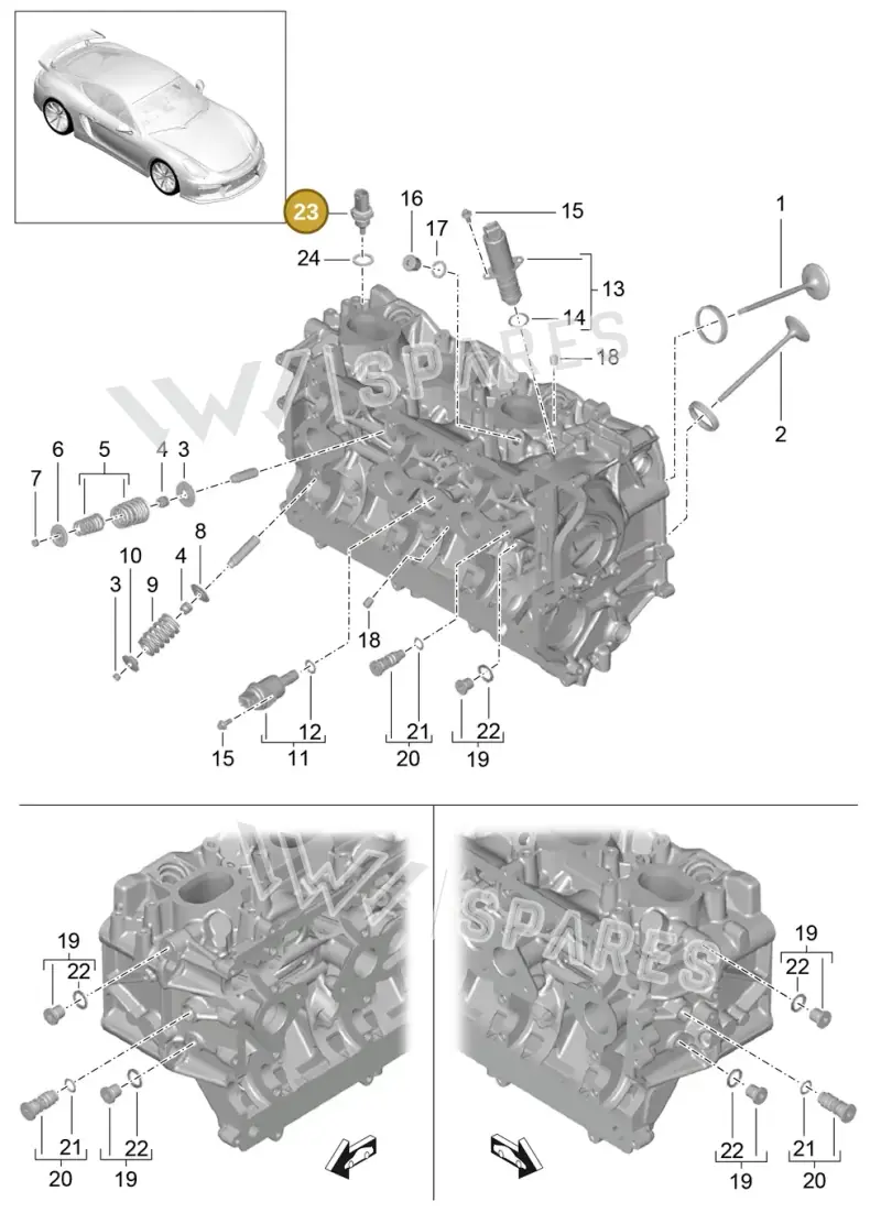 94860642001 — Porsche Cayman GT4 (2015-2016) diagram p45103005, position 23