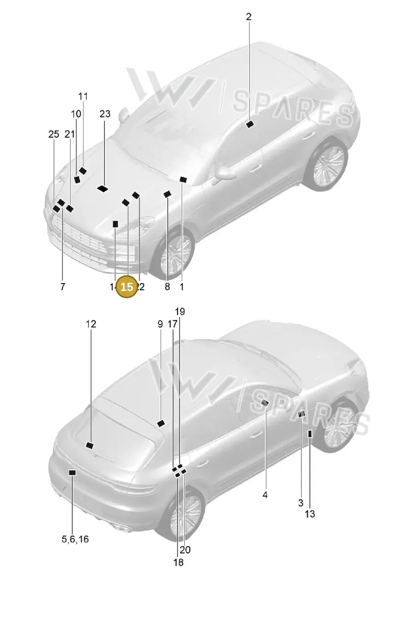 95500667500 — Porsche Macan (2018-2022) diagram p52003000, position 15