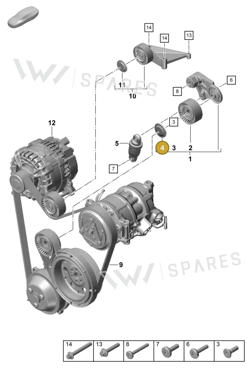 95510283901 — Porsche Boxster Spyder (2019-) diagram p55102200, position 4