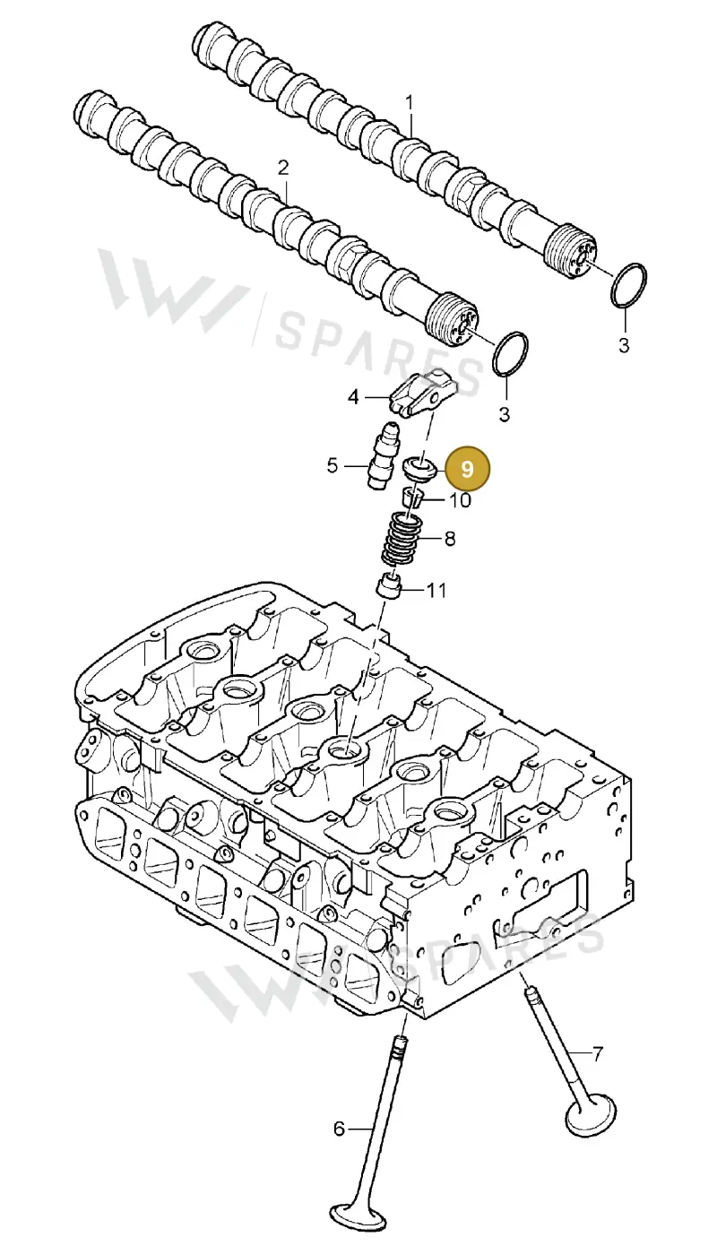 95510564100 — Porsche Cayenne (2002-2006) diagram p24103012, position 9
