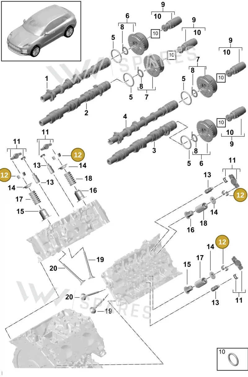 95510565110 — Porsche Macan (2018-2022) diagram p52000009, position 12