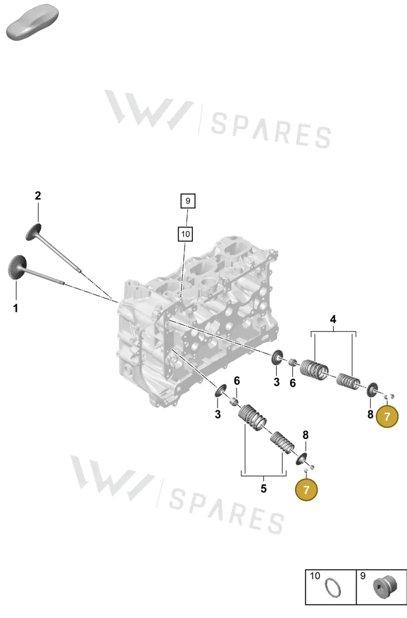95510565110 — Porsche Boxster Spyder (2019-2020) diagram p54103010, position 7
