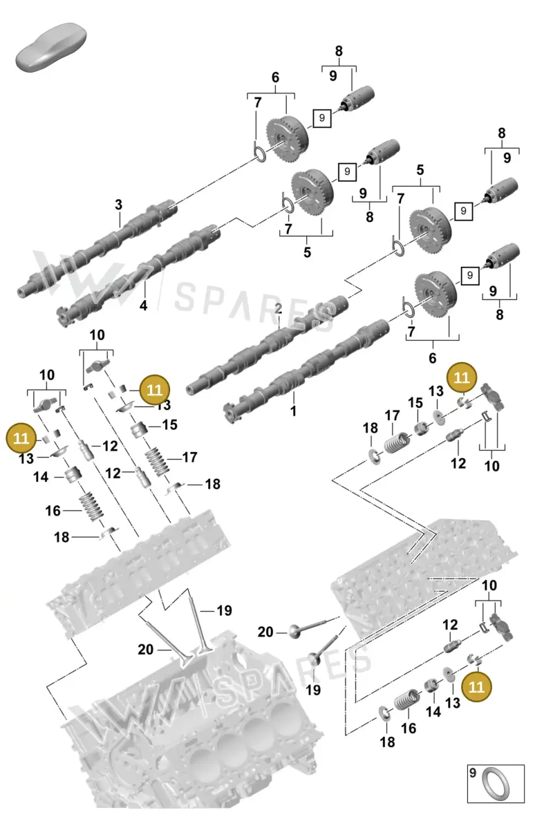 95510565110 — Porsche Panamera (2020-2023) diagram p58103200, position 11